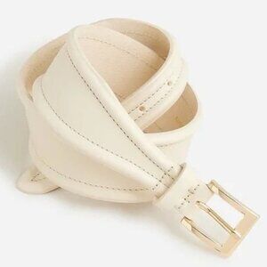 SOLD - J. Crew Tapered belt in Italian leather - S - PALE BONE - NEW WITH TAGS